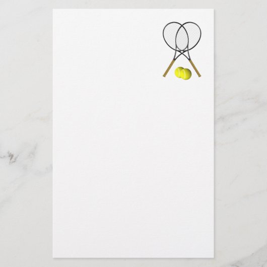Doubles Tennis Sport Theme Briefpapier (Voorkant)