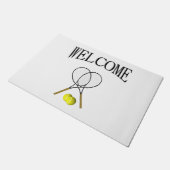 Doubles Tennis Sport Theme Deurmat (Schuin)