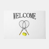 Doubles Tennis Sport Theme Deurmat (Voorkant)