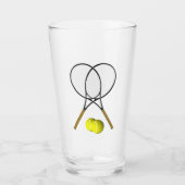 Doubles Tennis Sport Theme Glas (Voorkant)