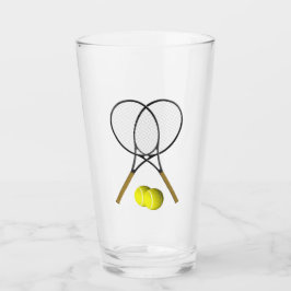 Doubles Tennis Sport Theme Glas