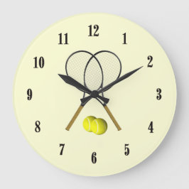 Doubles Tennis Sport Theme Grote Klok