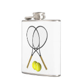 Doubles Tennis Sport Theme Heupfles (Links)