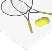 Doubles Tennis Sport Theme Korte Tafelloper (Hoek)
