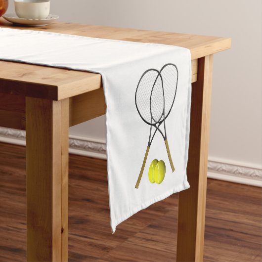 Doubles Tennis Sport Theme Korte Tafelloper (Voorbeeld)