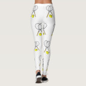 Doubles Tennis Sport Theme Leggings (Achterkant)