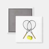 Doubles Tennis Sport Theme Magneet (Voorkant / Achterkant)