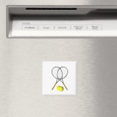 Doubles Tennis Sport Theme Magneet (Insitu (Vaatwasser))