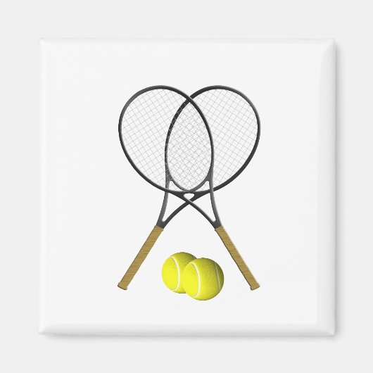 Doubles Tennis Sport Theme Magneet (Voorkant)