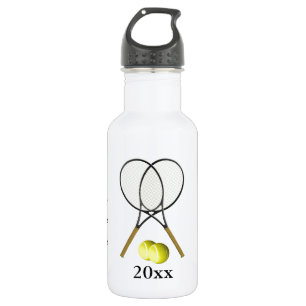 Doubles Tennis Sport Theme Name / Datum Waterfles