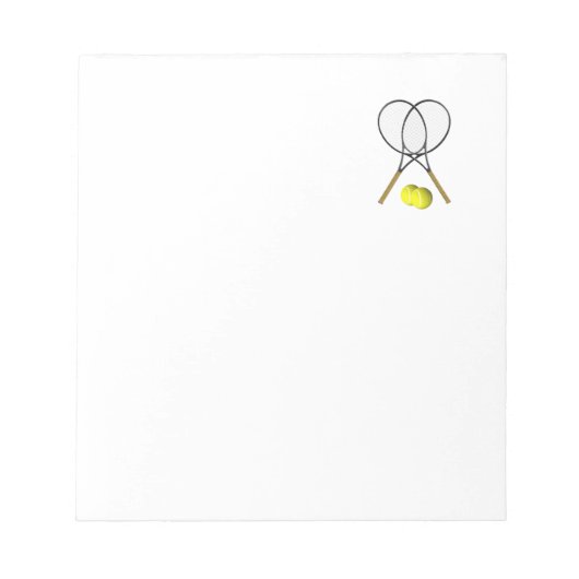 Doubles Tennis Sport Theme Notitieblok (Voorkant)