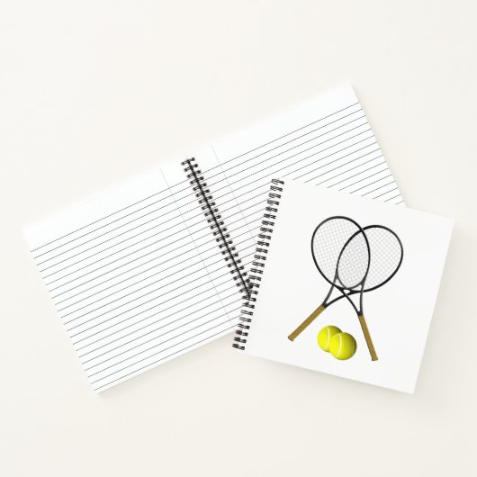 Doubles Tennis Sport Theme Notitieboek (Binnen)
