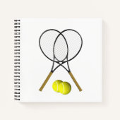 Doubles Tennis Sport Theme Notitieboek (Voorkant)
