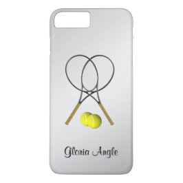 Doubles Tennis Sport Theme Silver Case-Mate iPhone Case
