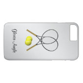 Doubles Tennis Sport Theme Silver Case-Mate iPhone Case (Achterkant (Horizontaal))