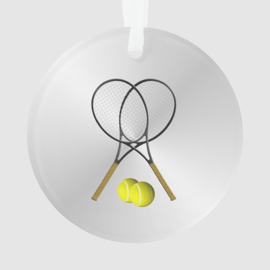 Doubles Tennis Sport Theme Silver Ornament (achterkant)