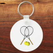 Doubles Tennis Sport Theme Sleutelhanger (Voorkant)