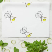 Doubles Tennis Sport Theme Theedoek (Gevouwen)