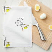 Doubles Tennis Sport Theme Theedoek (Quarter Fold)