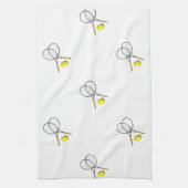 Doubles Tennis Sport Theme Theedoek (Verticaal)