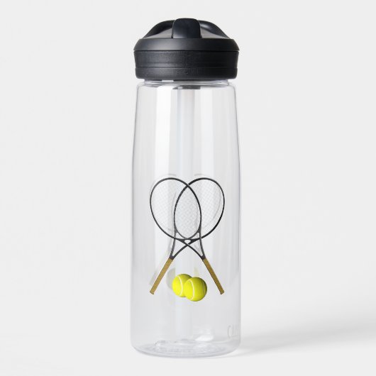 Doubles Tennis Sport Theme Waterfles (Voorkant)