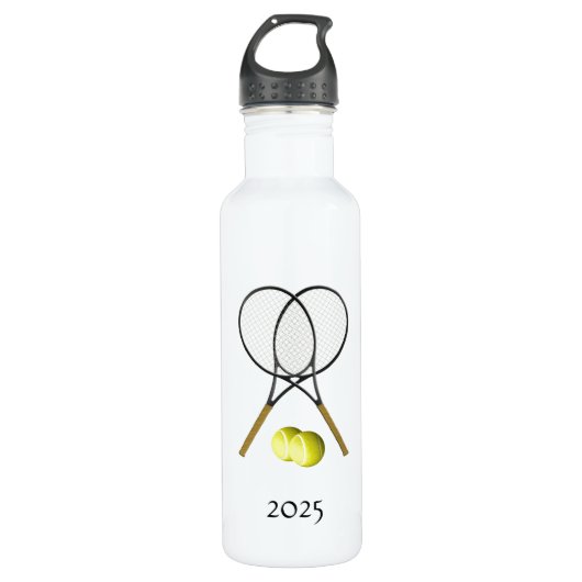 Doubles Tennis Sport Theme Waterfles (Voorkant)