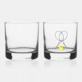 Doubles Tennis Sport Theme Whisky Glas (Links)