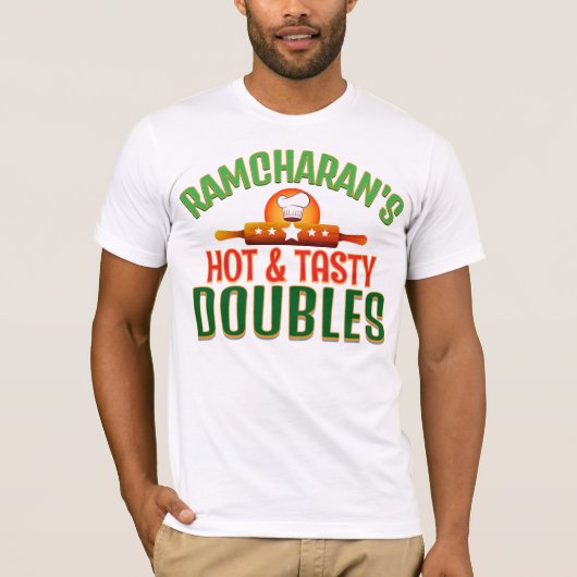 DOUBLES Verkoper – Heet en Lekker Straatvoedsel T-shirt (Voorkant)