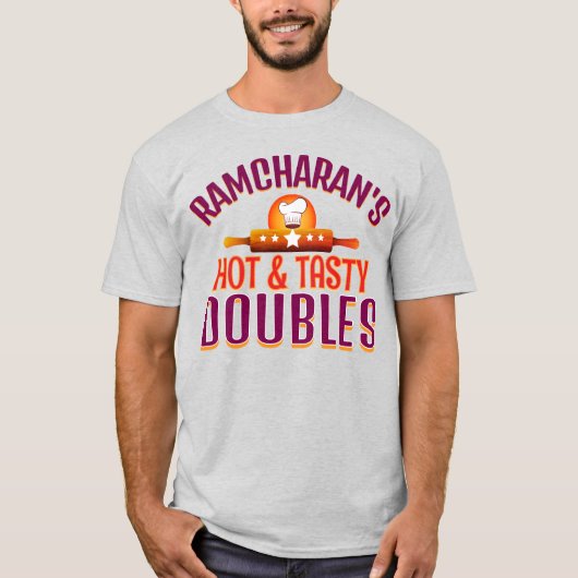 DOUBLES Verkoper – Heet & Lekker Straatvoedsel T-shirt (Voorkant)
