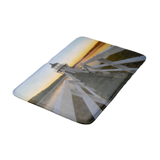 Doubling Point Lighthouse, Arrowsic Island Maine Badmat (Gekanteld)