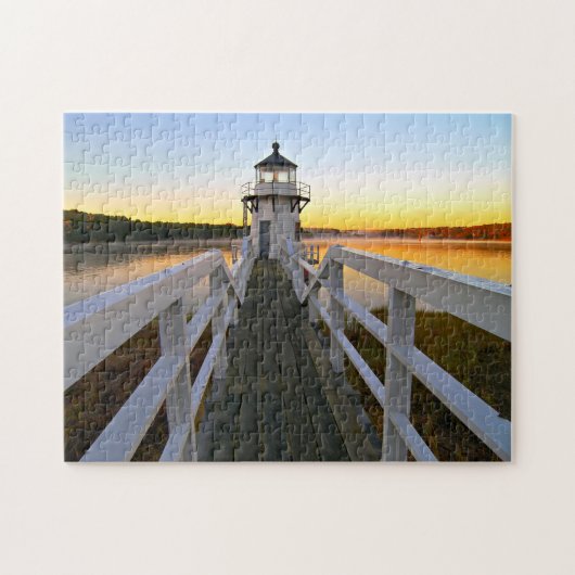 Doubling Point Lighthouse, Arrowsic Island, Maine Legpuzzel (Horizontaal)