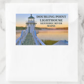Doubling Point Lighthouse, Arrowsic Island Rechthoekige Sticker (Tas)