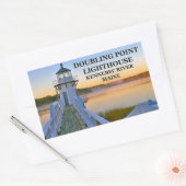 Doubling Point Lighthouse, Arrowsic Island Rechthoekige Sticker (Envelop)