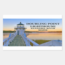 Doubling Point Lighthouse, Arrowsic Island Rechthoekige Sticker