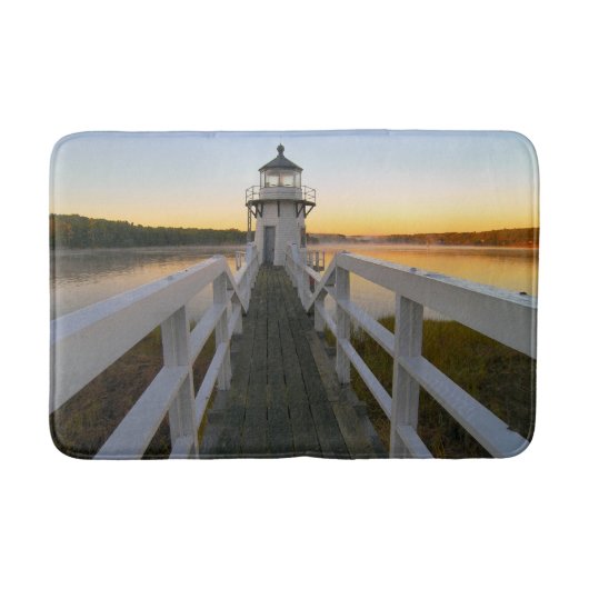 Doubling Point Vuurtoren, Arrowsic Eiland Maine Badmat (Voorkant)