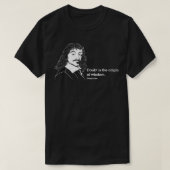 Doubt Famos Quote Philosopher Rene Descartes desig T-shirt (Design voorkant)
