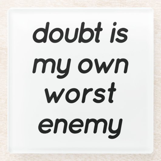 Doubt Glass Onderzetter Glazen Onderzetter (Voorkant)