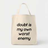 Doubt Grocery Canvas tas (Voorkant)