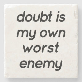 Doubt Marble Stone Onderzetter