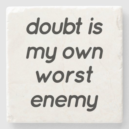 Doubt Marble Stone Onderzetter (Voorkant)