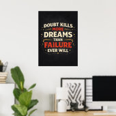 Doubt vs Failure vs Dreams - Success Motivational Poster (Thuiskantoor)