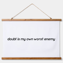 Doubt Wood Topped Wall Tapestry Hangend Wandkleed