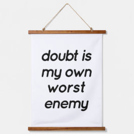 Doubt Wood Topped Wall Tapestry Hangend Wandkleed
