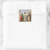 Doubting Thomas with St. Magnus, c.1504-05 Vierkante Sticker (Tas)