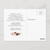 Douche by Mail Gold Geometrische Bourgondische rod Briefkaart (Achterkant)