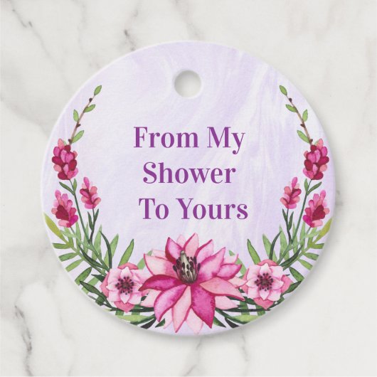 Douche cadeau bedankjes labels (Voorkant)