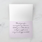 Douche Dank Je Roze Brief S Vlinder Bloemendecorat Bedankkaart (Binnen)