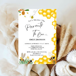 Douche de ouders om baby shower bij te zijn kaart