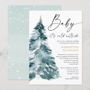 Douche door Mail genderneutraal winterse baby show Kaart