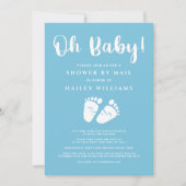 Douche door Mail Oh Baby Boy Voeten Blauw Wit Kaart (Voorkant)